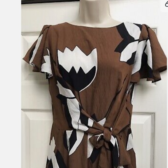 Anthropologie brown floral romper - Picture 4 of 4